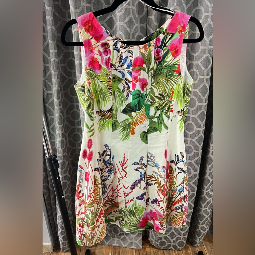 Zara Basics Floral Sleeveless Dress